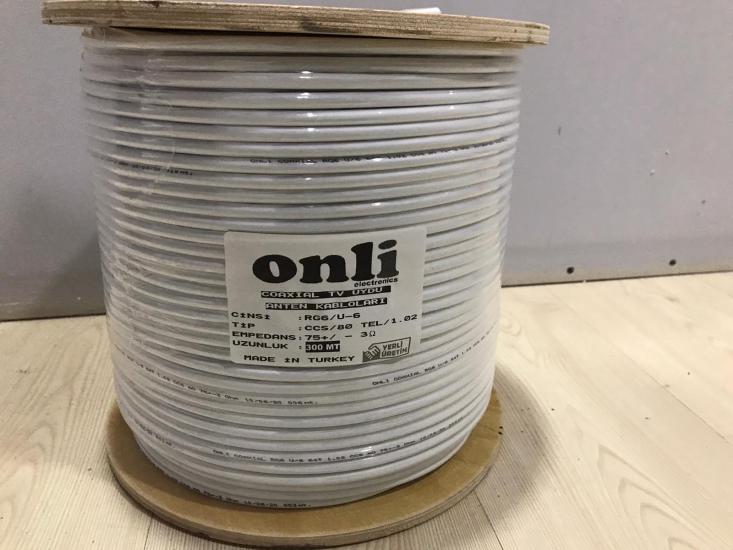 300 MT Lİ 80 TEL RG 6 U6 ONLY ANTEN KABLO