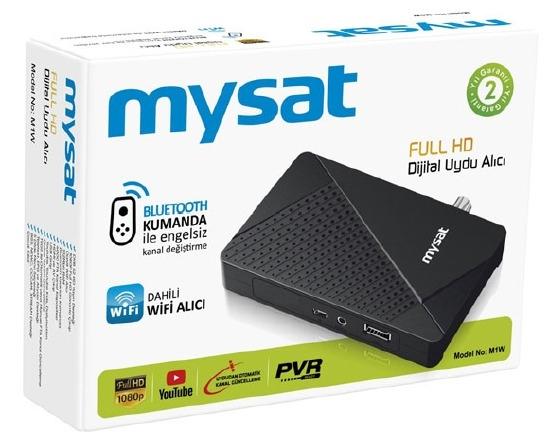 GNY M102 MYSAT M1W Bluetooth Kumanda, Dahili Wifi Full HD Dijital Uydu Alıcısı